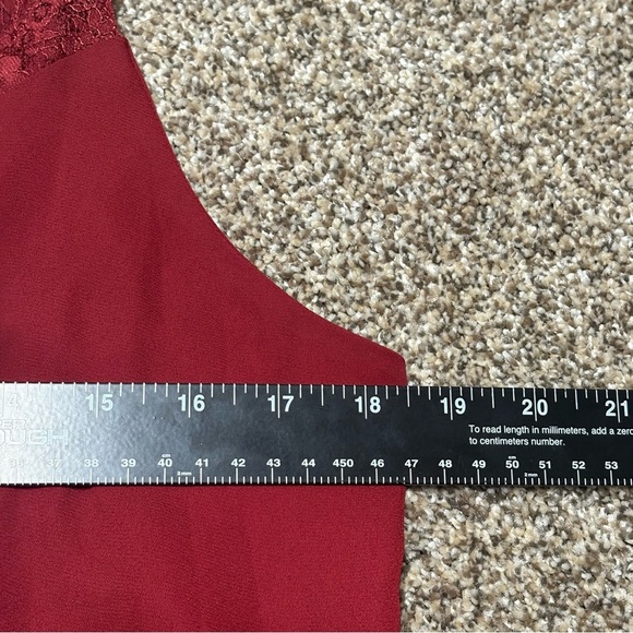 Melrose and Market Burgundy Lace Top - Picture 9 of 10